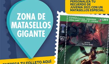 Matasellos Gigante en la Plaza Trascorrales