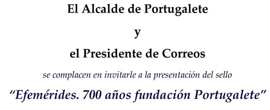 Efemérides. 700 años fundación Portugalete