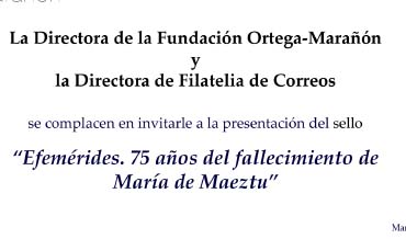 Presentación del sello de María de Maeztu