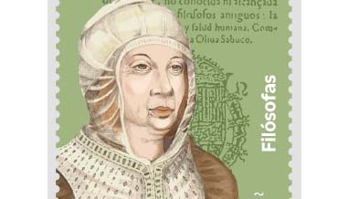 Sello «Filósofas.- 2023. Olivia Sabuco»