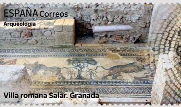 Sello Arqueología: Villa romana Salar. Granada»
