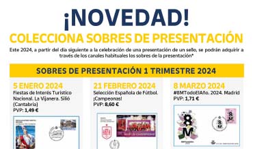 Colecciona Sobres de Presentación Correos