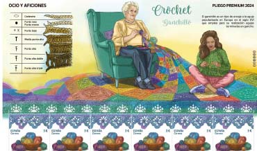 Sello y Tarjeta dedicado al «Crochet»