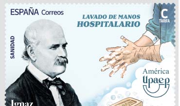 Sello. Lavado de manos hospitalario