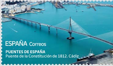 Presentación sello. Puente de la Constitución