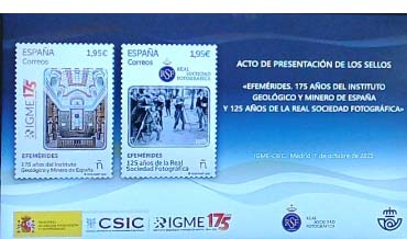 Presentación de los dos sellos «Efemérides»
