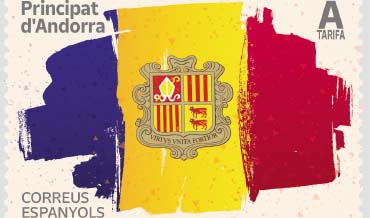 Principat D´Andorra. Bandera y Escudo