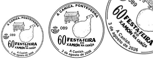 Primer matasellos con «A Caniza» (Pontevedra)