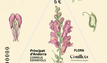 Sello «Flora»: Conillets-Antirrhinum majus.