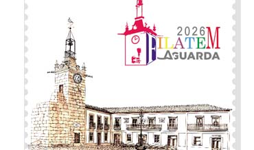 Sello. A Guarda. Plaza del Reloj